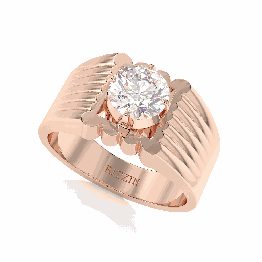 Round Diamond Engagement Ring for Men