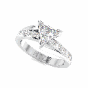 Triangle Shape Diamond Engagement Ring for Women