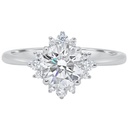 Round Diamond Halo Style Engagement Ring for Women