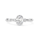 White gold engagement ring Oval Moissanite engagement ring women Unique Diamond engagement ring Bridal Promise Anniversary gift for her