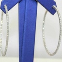 Round Cut  Inside Out Hoop Earring For Women