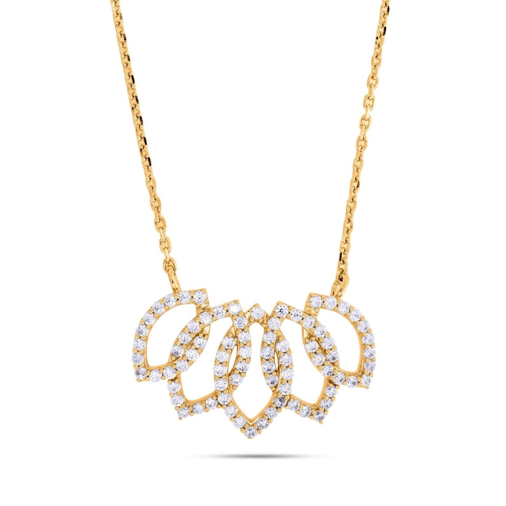  Round Diamond Unique Designer Necklace 