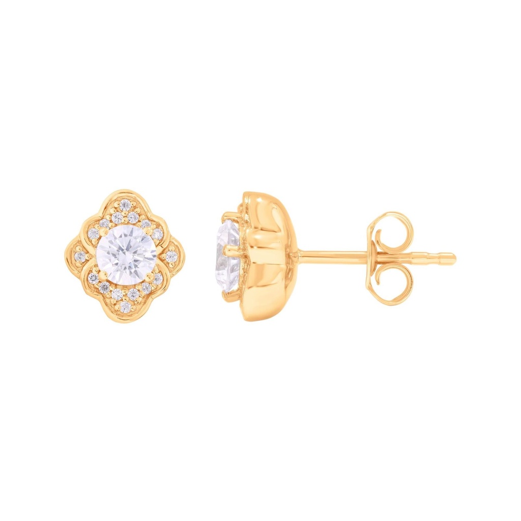  Bright Round Cut Diamond Stud Earrings 