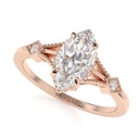 1.00CT Marquise cut  engagement ring Vintage White gold  ring women Unique diamond ring wedding Bridal promise Anniversary gift