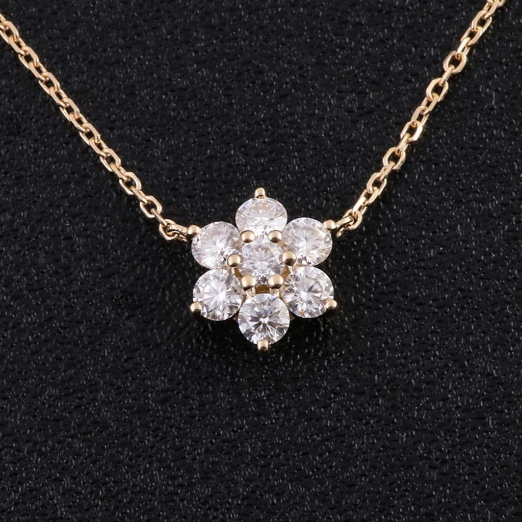 Round Moissanite Diamond Pendant For Women