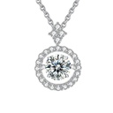  Round Moissanite Diamond Pendant For Women