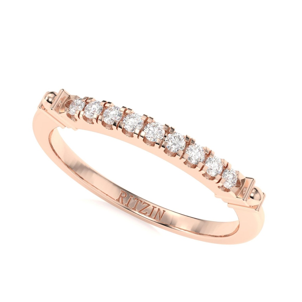 Round Diamond Half Eternity Band For Women