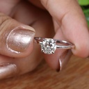 Round Shape Diamond Solitaire Ring For Women