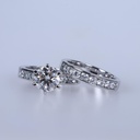 Round Cut Diamond Bridal Set For Women