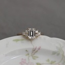 Emerald Cut Lab Grown Diamond Engagement Ring, Diamond Wedding Ring For Women, Solitaire Diamond Ring