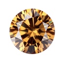 Loose Moissanite Champagne Vivid Brown Clean Round Cut 13.00 MM