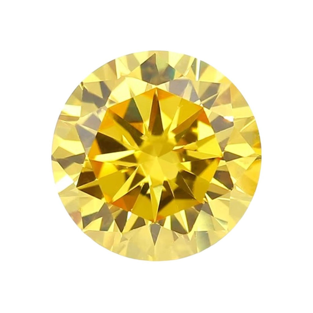 Loose Moissanite Canary Vivid Yellow Clean Round Cut 6.50 MM