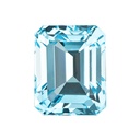 Loose Moissanite Blue Clean Emerald Cut 13.00 x 11.00 MM
