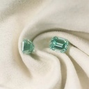 Loose Moissanite Green Clean Emerald Cut 14.00 x 12.00 MM