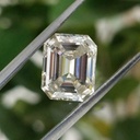 Loose Moissanite Off White Clean Emerald Cut 14.00 x 12.00 MM