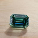 Loose Moissanite Emerald Vivid Green Clean Emerald Cut 10.00 x 8.00 MM