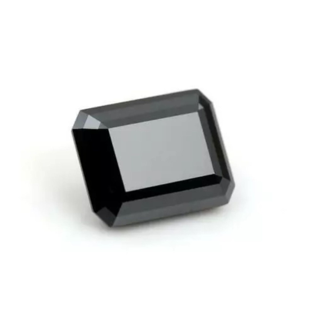Loose Moissanite Jet Black Clean Radiant Cut 8.00 x 6.00 MM