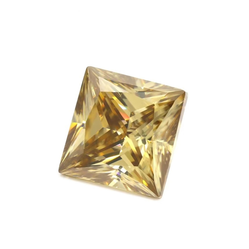 Loose Moissanite Brown Clean Princess Cut 6.00 MM
