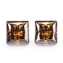 Loose Moissanite Champagne Vivid Brown Clean Princess Cut 8.50 MM