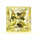 Loose Moissanite Canary Vivid Yellow Clean Princess Cut 8.50 MM