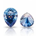 Loose Moissanite Royal Vivid Blue Clean Pear Cut 14.00 x 10.00 MM