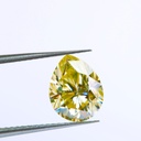 Loose Moissanite Canary Vivid Yellow Clean Pear Cut 16.00 x 12.00 MM