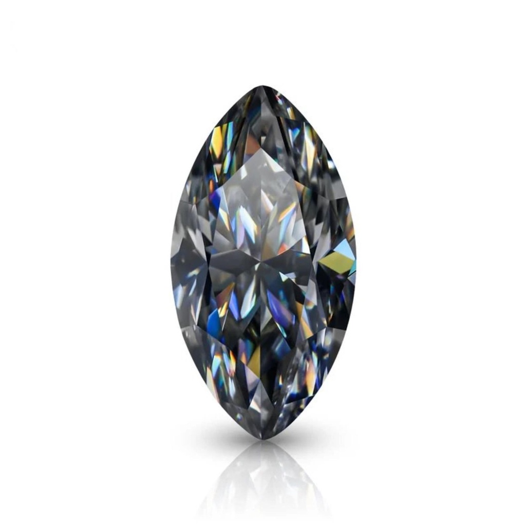 Loose Moissanite Grey Clean Marquise Cut 7.00 x 3.50 MM