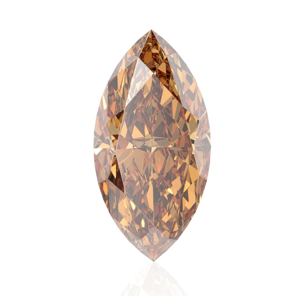 Loose Moissanite Champagne Vivid Brown Clean Marquise Cut 14.00 x 7.00 MM