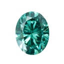 Loose Moissanite Emerald Vivid Green Clean Oval Cut 9.00 x 7.00 MM