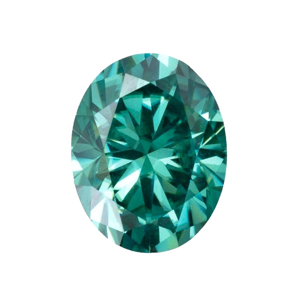 Loose Moissanite Emerald Vivid Green Clean Oval Cut 12.00 x 10.00 MM