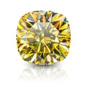 Loose Moissanite Canary Vivid Yellow Clean Cushion Cut 6.00 MM