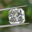 Loose Moissanite Off White Clean Square Radiant Cut 10.50 MM