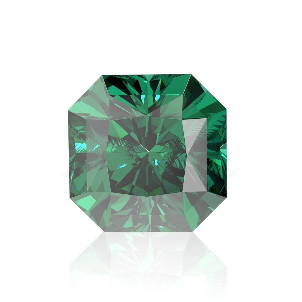 Loose Moissanite Emerald Vivid Green Clean Square Radiant Cut 5.00 MM