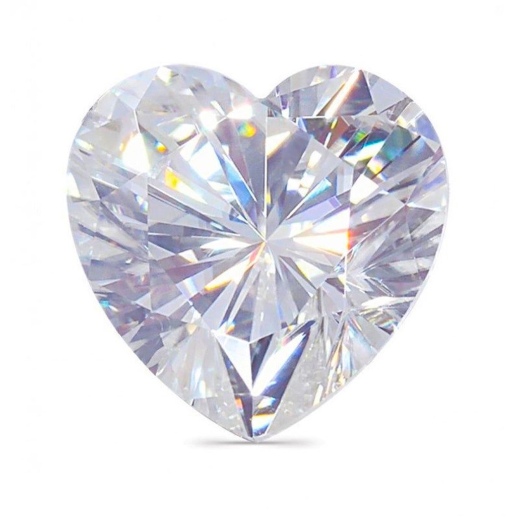 Loose Moissanite White Clean Heart Cut 10.00 MM