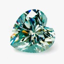 Loose Moissanite Green Clean Heart Cut 11.00 MM