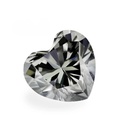 Loose Moissanite Grey Clean Heart Cut 11.00 MM