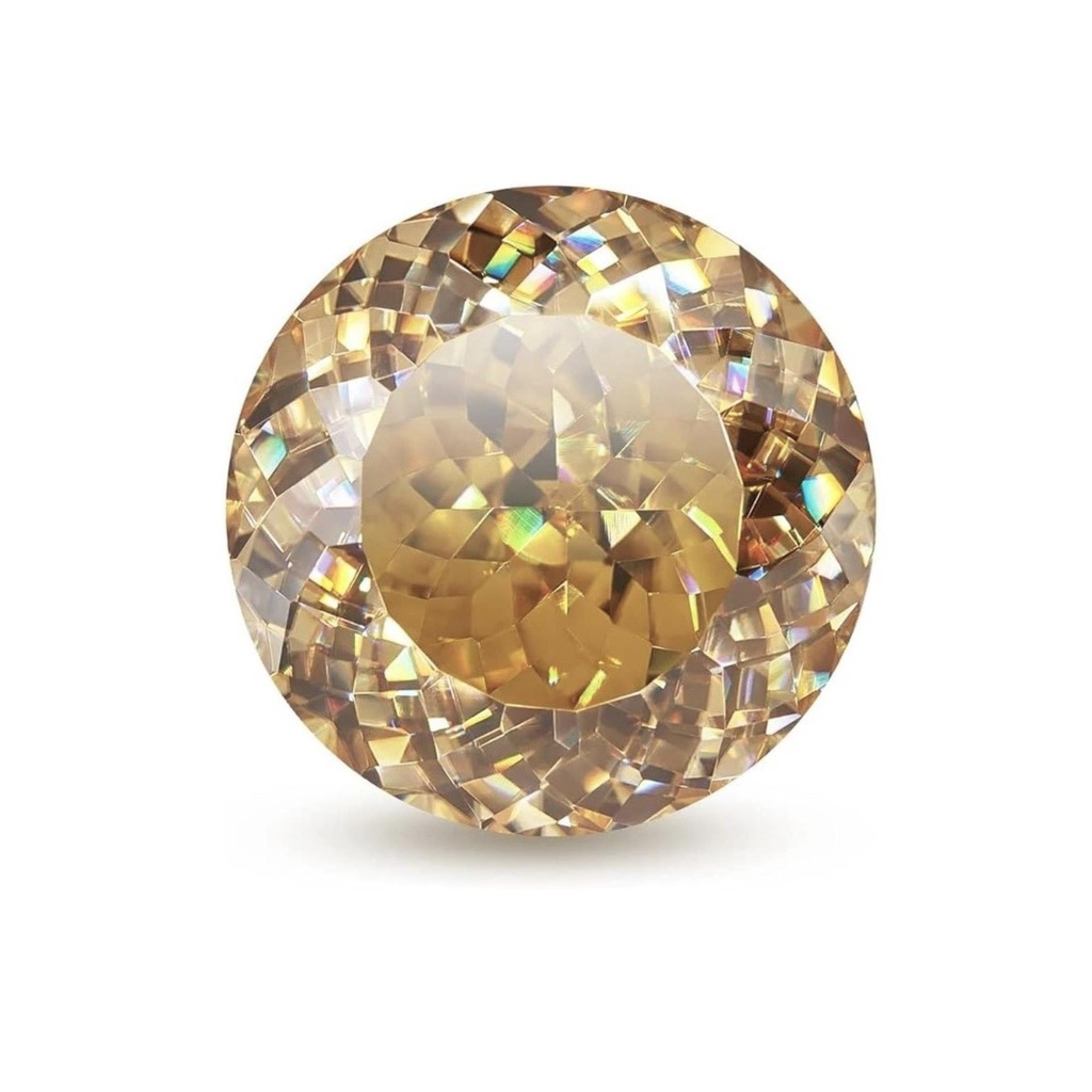 Loose Moissanite Brown Clean Portuguese Cut 5.50 MM