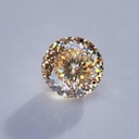Loose Moissanite Champagne Vivid Brown Clean Portuguese Cut 17.00 MM
