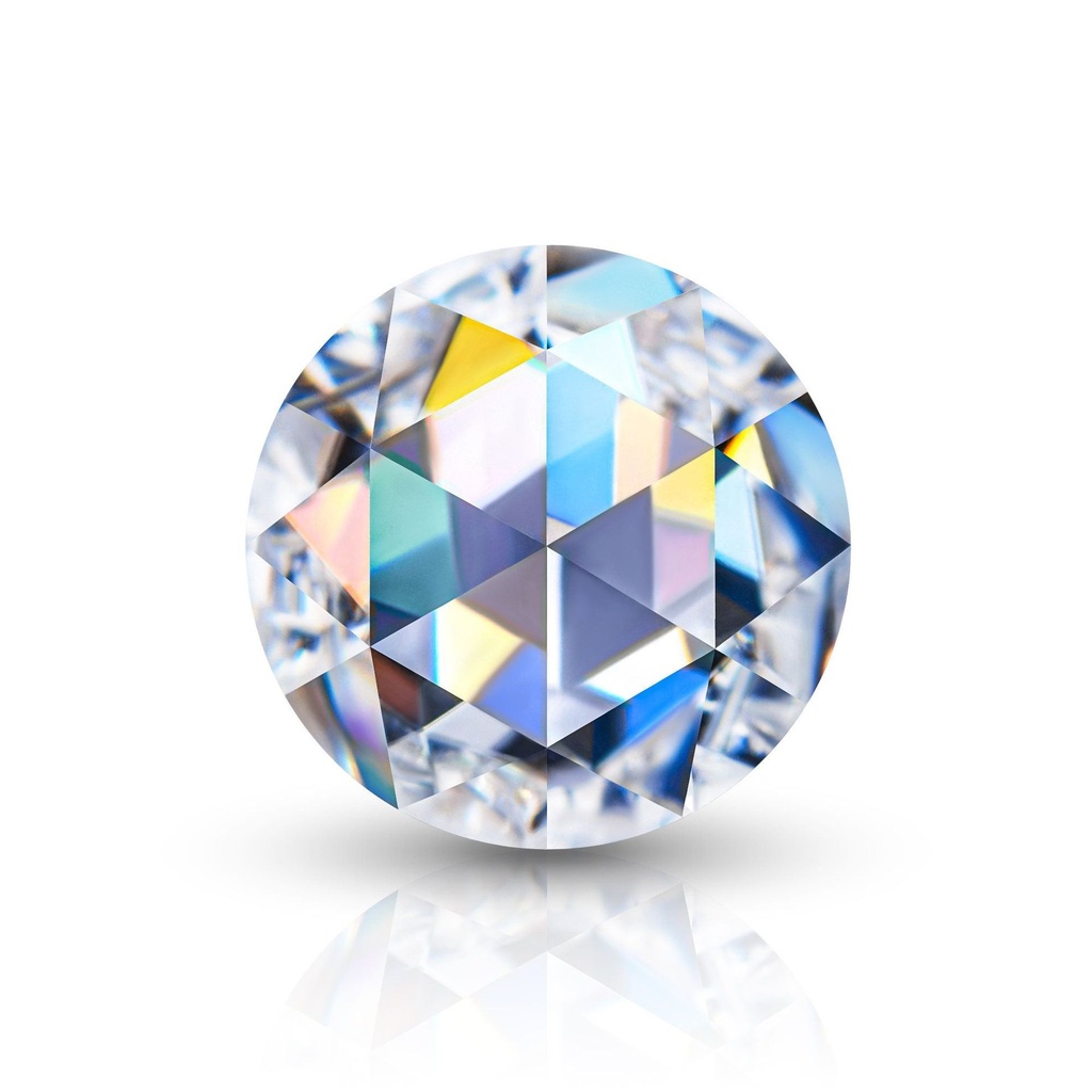 Loose Moissanite White Clean Rose Cut Round 13.00 MM