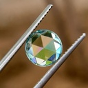 Loose Moissanite Blue Clean Rose Cut Round 5.00 MM