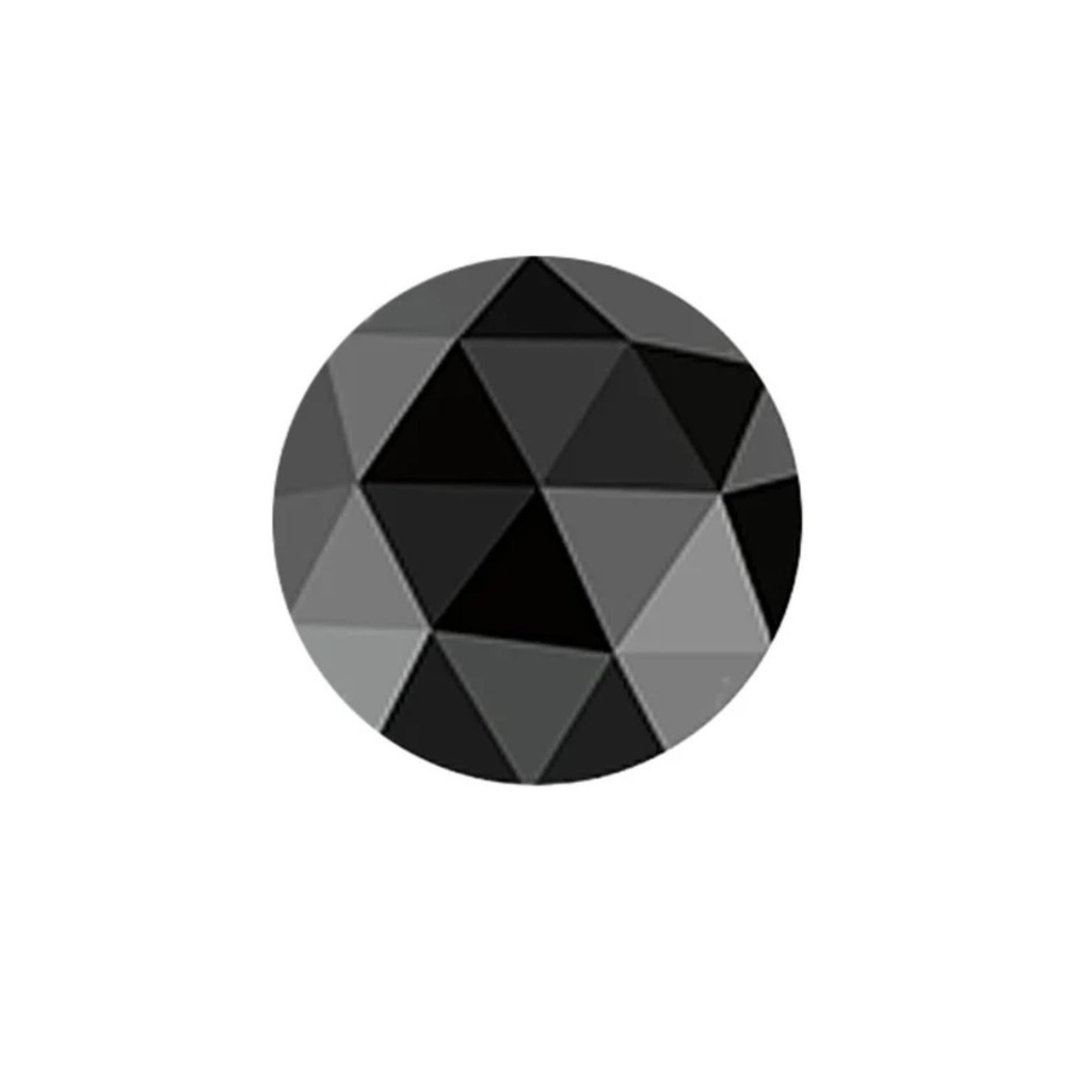 Loose Moissanite Black Clean Rose Cut Round 9.00 MM