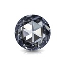 Loose Moissanite Grey Clean Rose Cut Round 17.00 MM