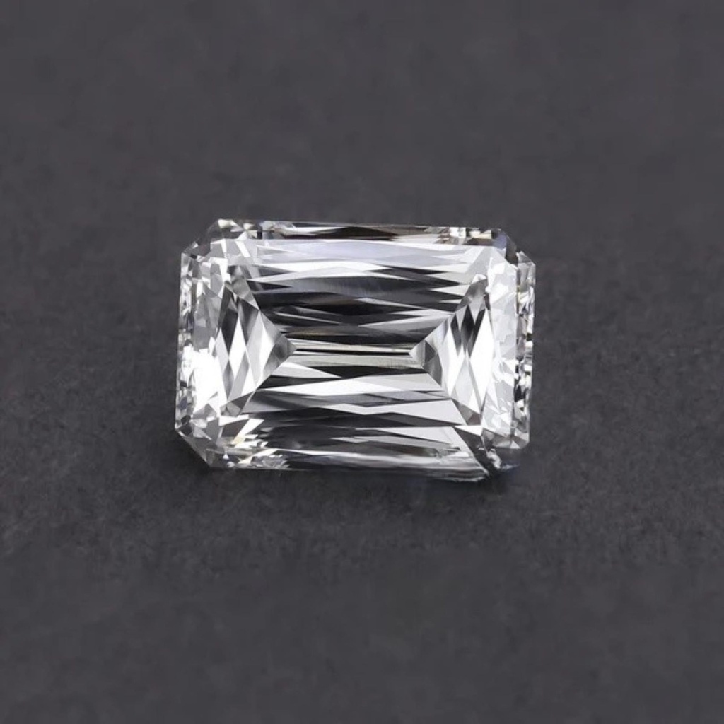 Loose Moissanite White Clean Criss Cut Emerald 11.00 x 9.00 MM