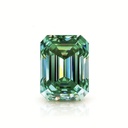 Loose Moissanite Emerald Vivid Green Clean Criss Cut Emerald 14.00 x 12.00 MM