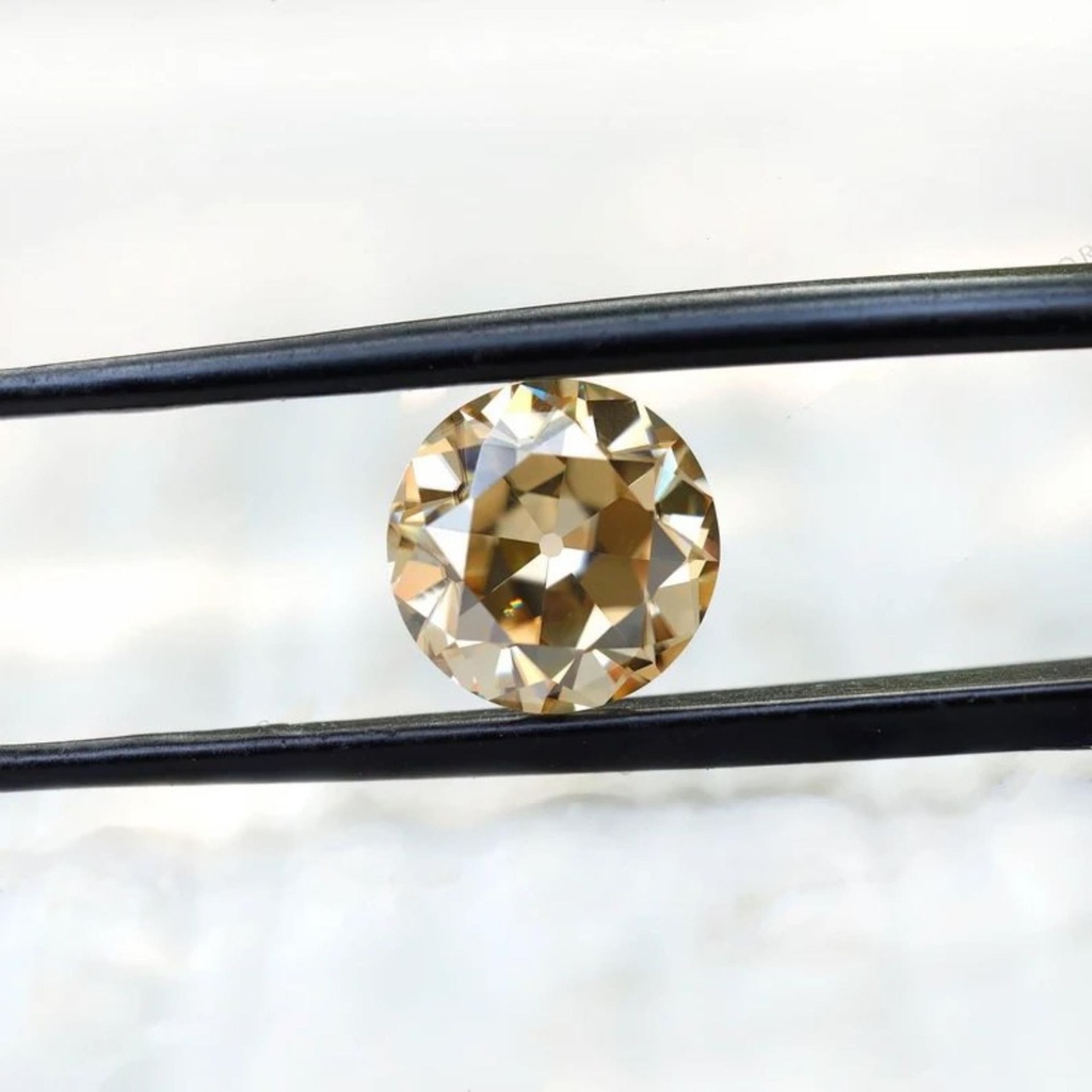Loose Moissanite Brown Clean Old European Cut 13.00 MM
