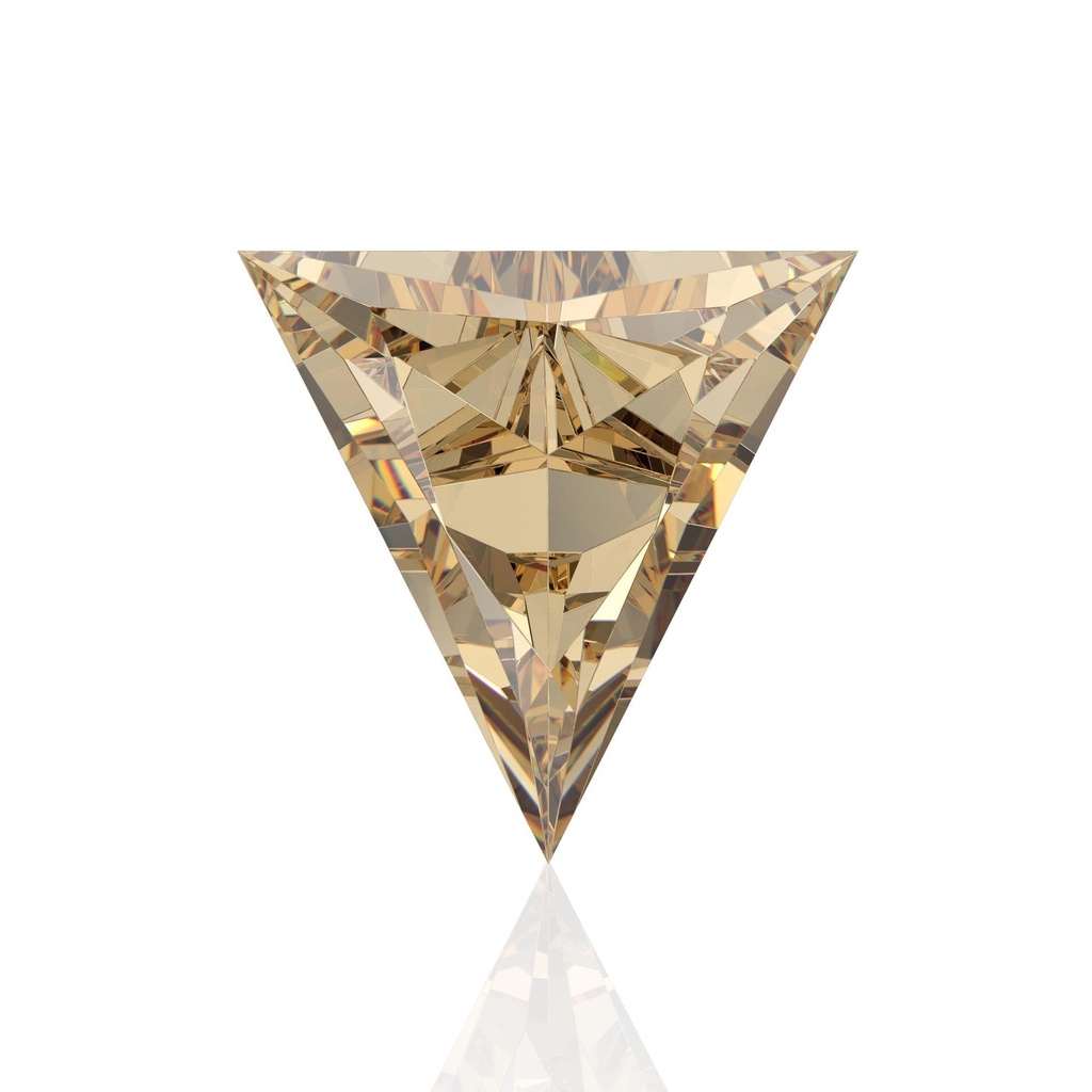 Loose Moissanite Brown Clean Triangle Cut 7.00 MM