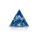 Loose Moissanite Royal Vivid Blue Clean Triangle Cut 10.00 MM