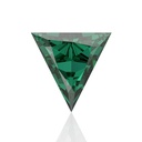 Loose Moissanite Emerald Vivid Green Clean Triangle Cut 10.50 MM