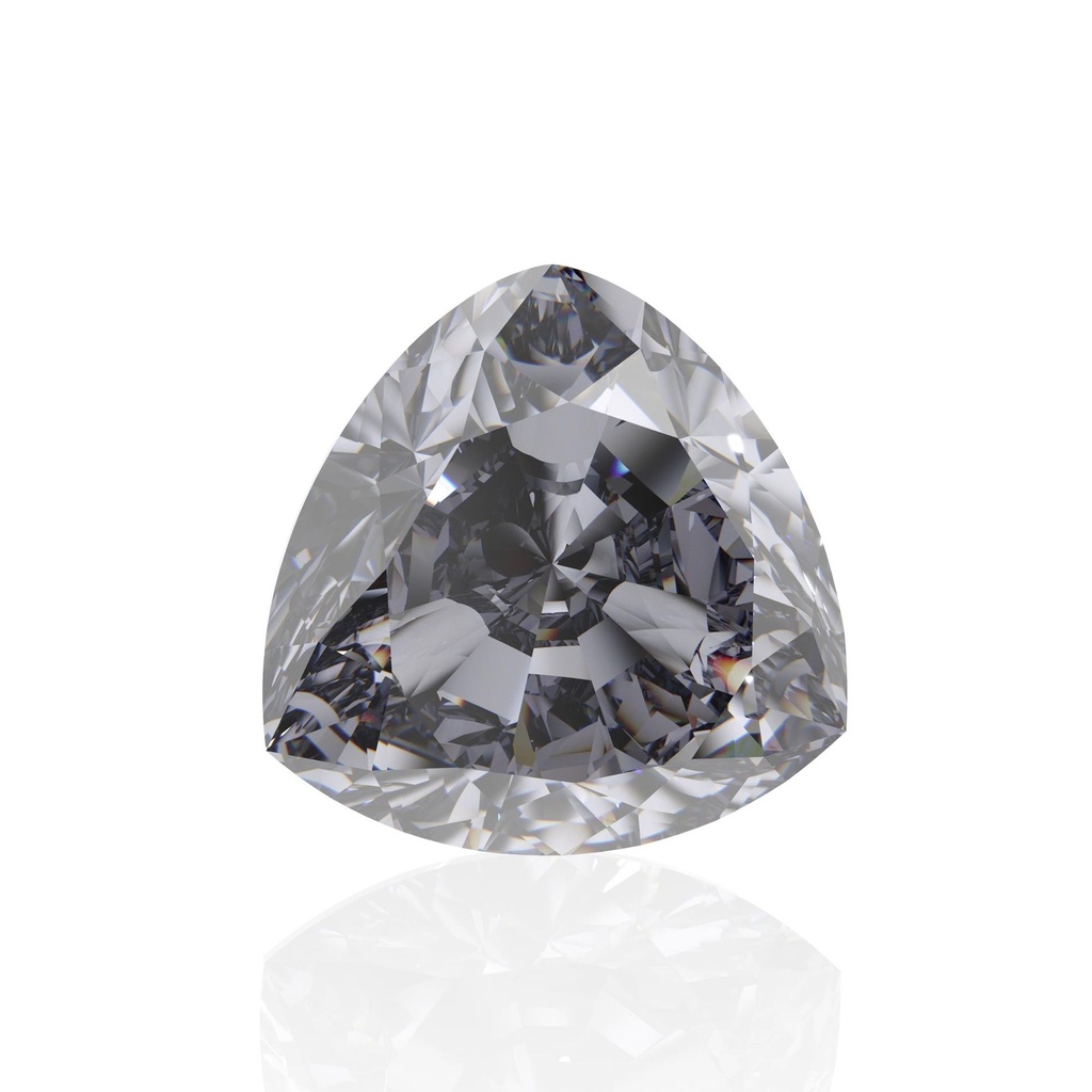 Loose Moissanite Grey Clean Trillion Cut 15.00 MM