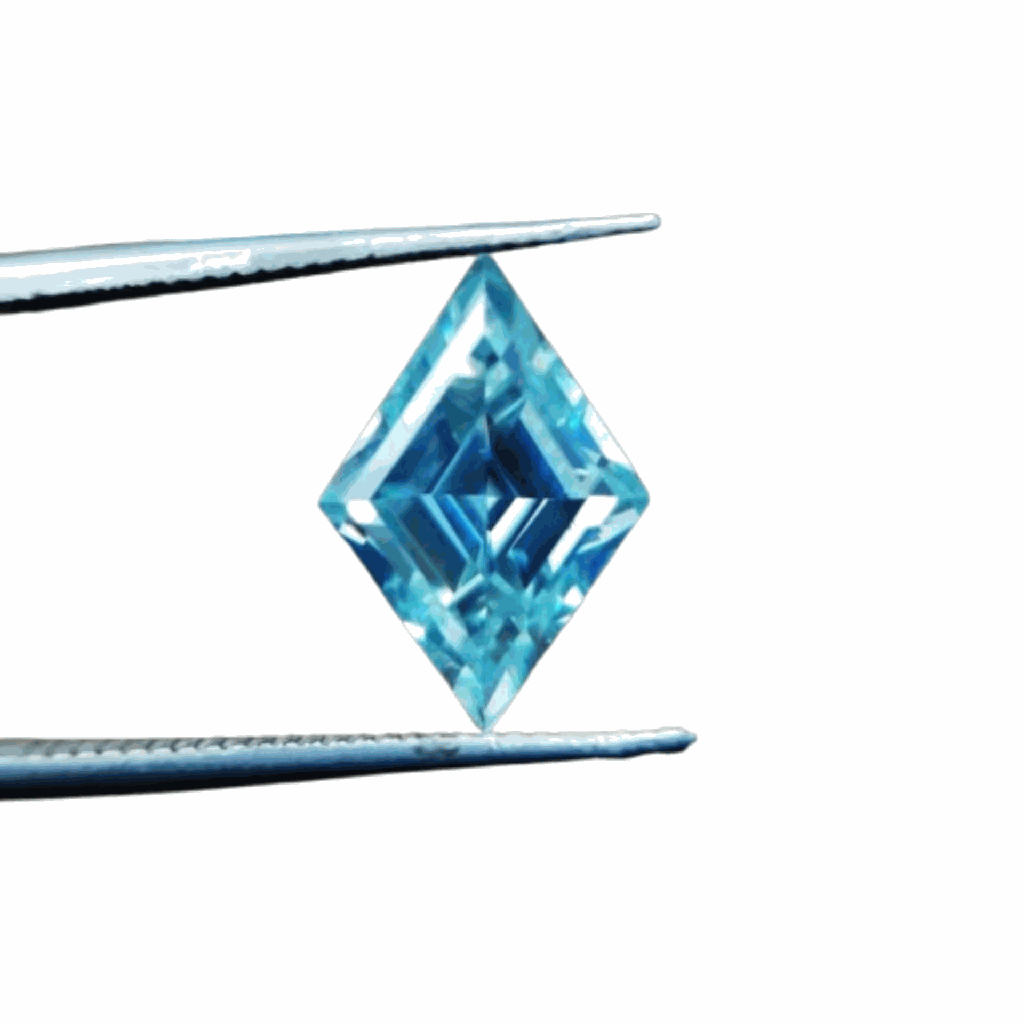 Loose Moissanite Blue Clean Lozenge Cut 14.00 x 7.00 MM